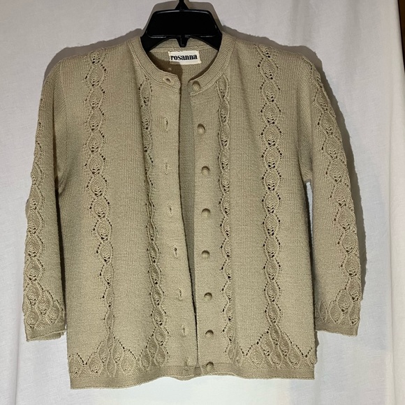 Rosanna Sweaters - Elegant Beige Knit Sweater